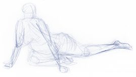 Gesture drawing of a woman
